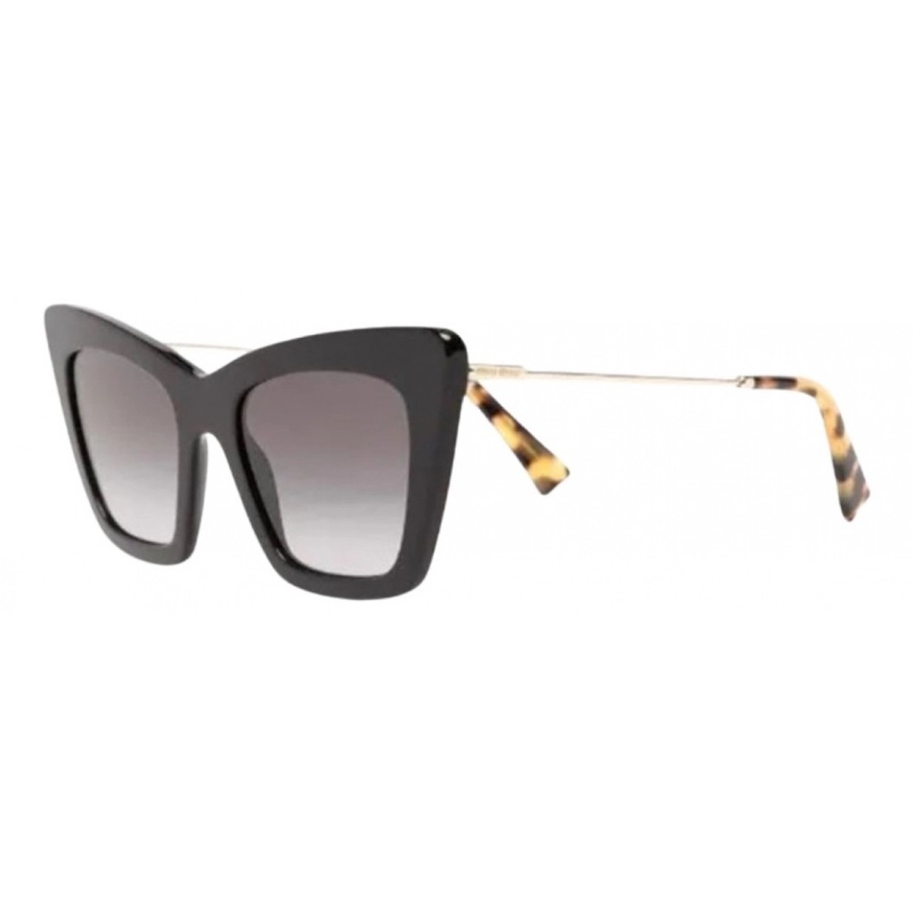 Miu Miu Black and Tortoise Cat-Eye Sunglasses